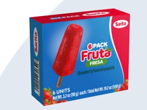 Sarita Strawberry Popsicle 12 x 19.2 oz