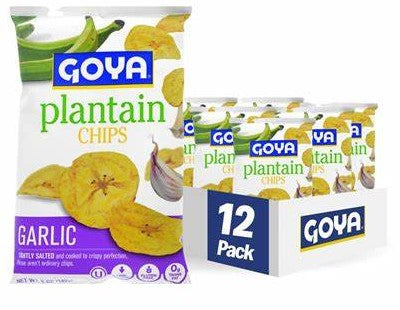 Goya Plantain Chips GARLIC flavor 12/5 oz