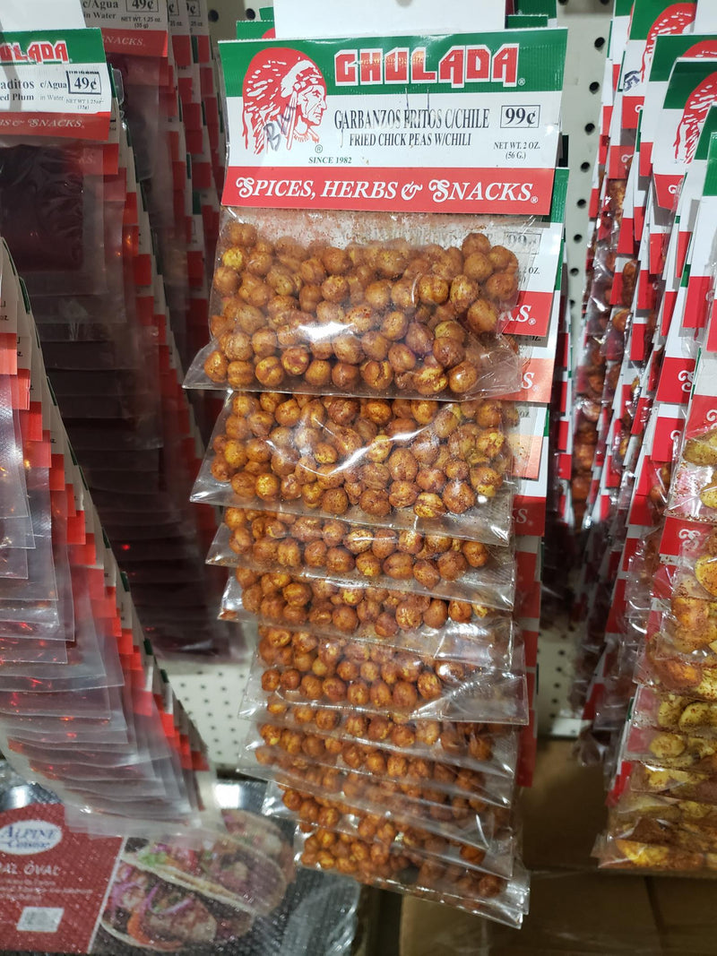 Chulada Garbanzo C/Chile (Fried Chick Peas) 12 units (Sold by the case)