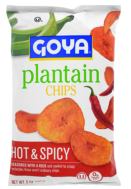 4902- Goya Plantain Chips HOT AND SPICY 12/5oz (Sold by the case)