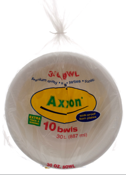 AXXION 30R-Foam Bowl 24oz -- 48 bags/10 counts (480 total bowl) (Sold by the case)