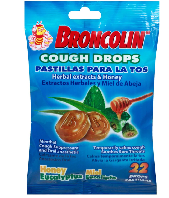 Broncolin Honey/Eucalypt Throat Cough Drop (22ct bag) (Sold by each)