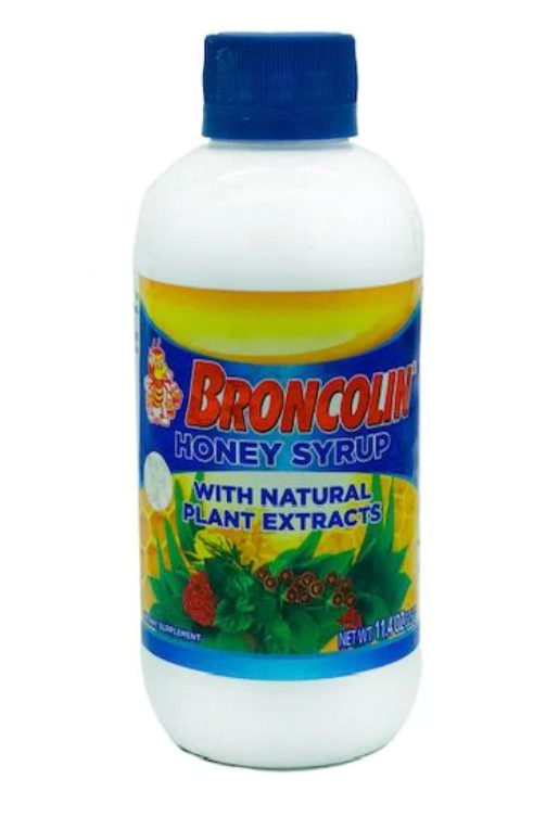 Broncolin Jarabe Regular (Honey Syrup with Natural--blue top) 1/11.4oz (Sold by each)