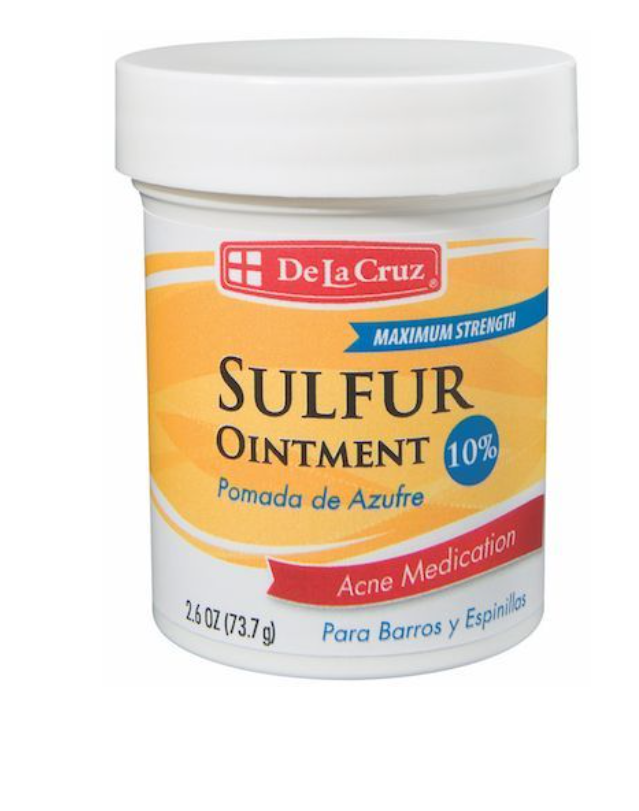 De La Cruz  Pomada de Azufre (Sulfur Ointment for Acne) 2.6oz  (Sold by each)