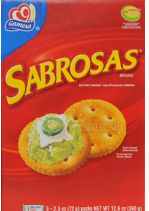 Gamesa Crackets-Sabrosas 12/12.6 (Sold by the case)