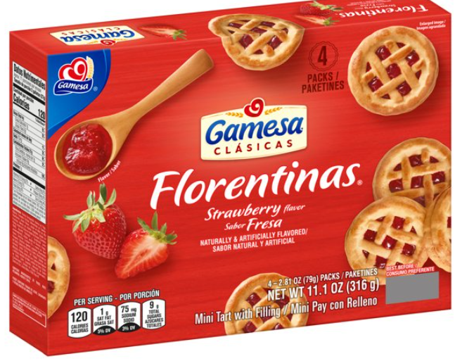 Gamesa Florentinas de Fresa 12/13.3 (Sold by the case)