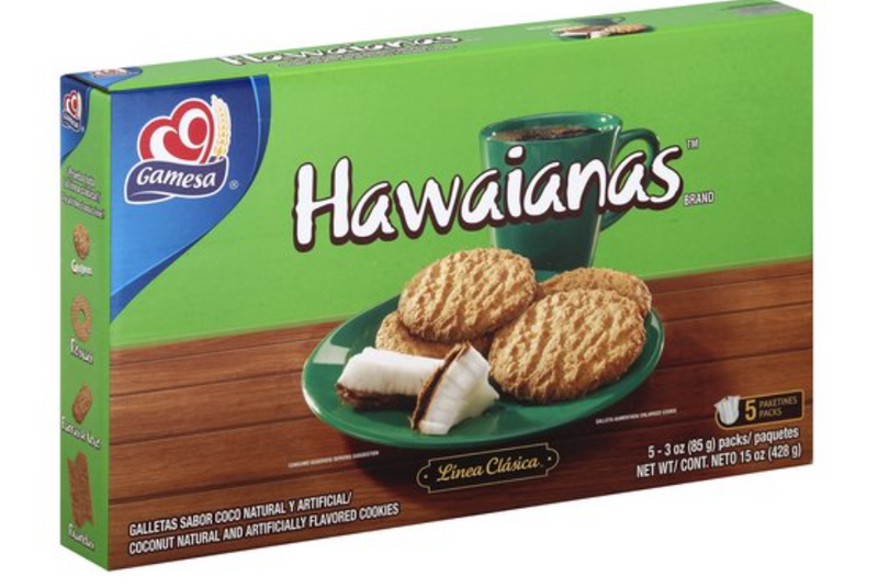 Gamesa Hawaianas 12/15oz (Sold by the case)