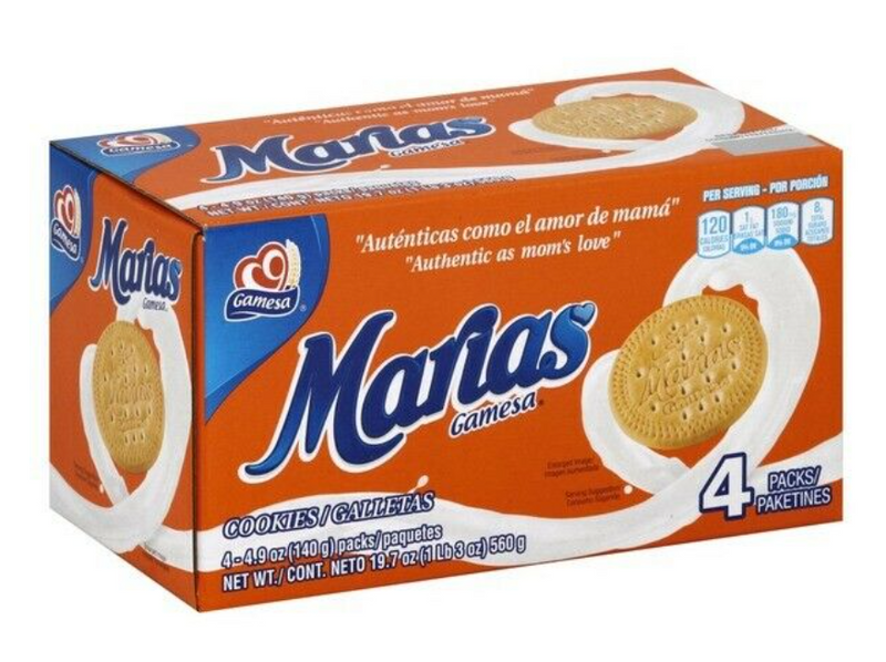 Gamesa Maria's Cookies Caja 12/19.6  (4 pack) Regular box (Sold by the case)