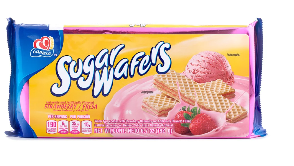 Gamesa Sugar Wafers Strawberry 12/6.8 (Sold by the case)