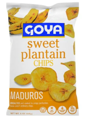 Goya Sweet Plantain Chips 12/4oz (Sold by the case)