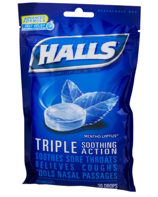 Halls Menthol 1 bag 12 pieces (Sold by each)