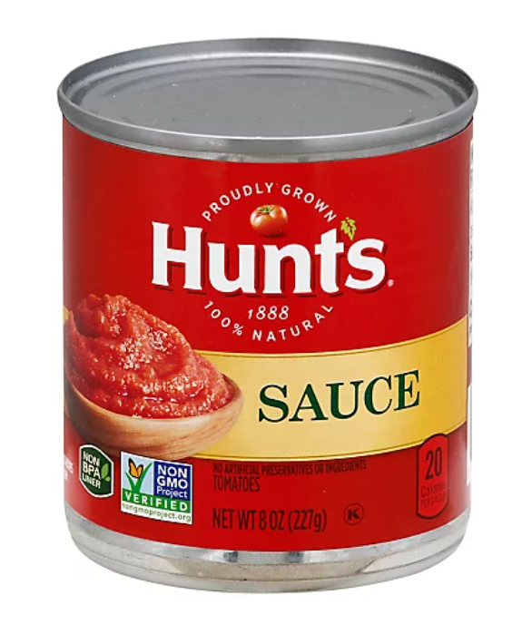 Hunts Tomato Sauce 48 units 8 oz (Sold by the case)