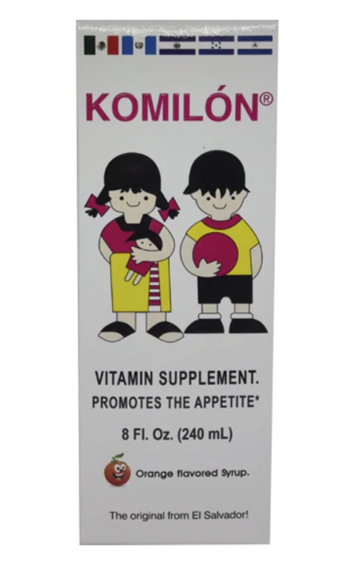 Komilon Suplemento Del Apeito Jarabe Vitamins For Kids Orange Flavor (Sold by each)