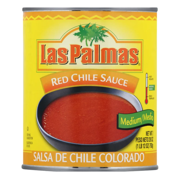 Las Palmas Red Chile Sauce Medium 12 units 28 oz (Sold by the case)