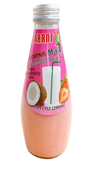 Parrot Coconut MILK with Strawberry Drink 12/9.8oz (Sold by the case)