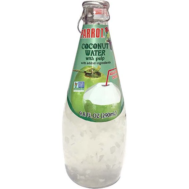 Parrot Coconut Water w/Pulp 12/9.8oz (Sold by the case)