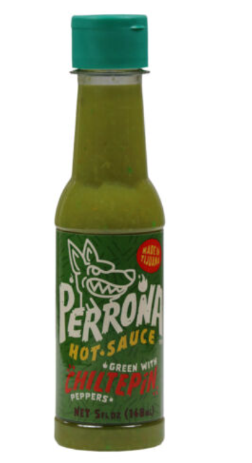 Perrona Chiltepin GREEN Hot Sauce 12 units 5 oz (Sold by the case)