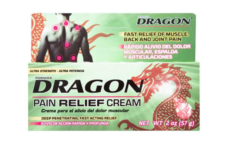 Pomada Dragon Pain Relief Alivio del dolor Muscular 2oz (Sold by each)