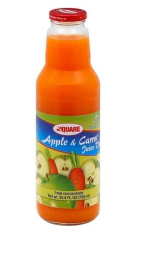 Square Jugo Zanahoria y Naranja (Carrot/Orange) 8/750ml (Sold by case)