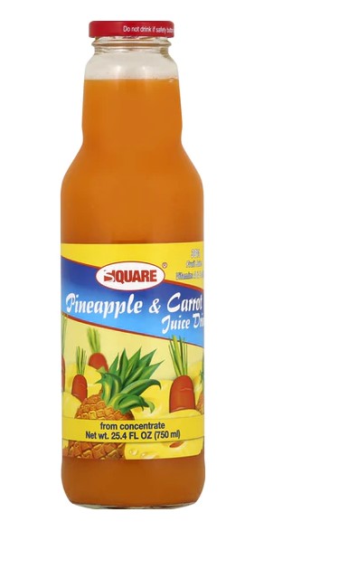 Square Jugo Zanahoria y Pina (Carrot/Pineapple) (Sold by case)