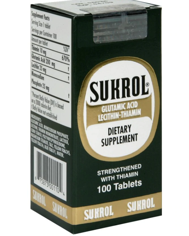 Sukrol Glutamic Acid w/Thiamin Dietary Supplement (Sold by each)