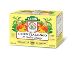 Tadin Tea Box Green Tea/Mango c/24--SOLD BY EACH