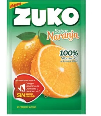 Zuko Naranja Family Pack 12/14.1oz (Sold by the case)