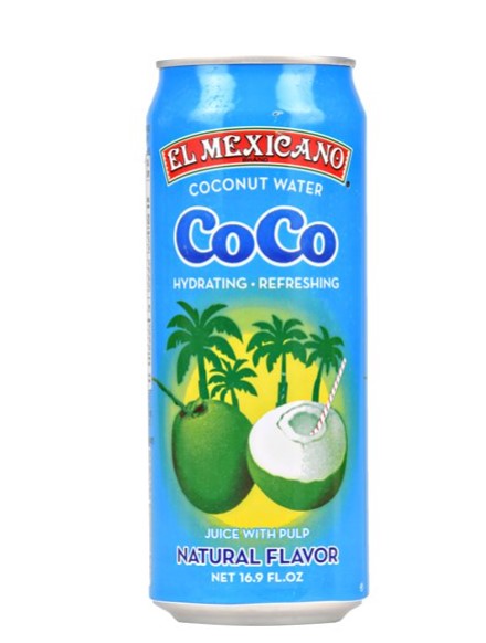 El Mexicano GRANDE Agua de Coco 24 units 16.9oz (Sold by the case)