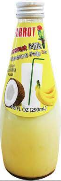 parrot coconut milk banana 9.8oz (Sold by the case)