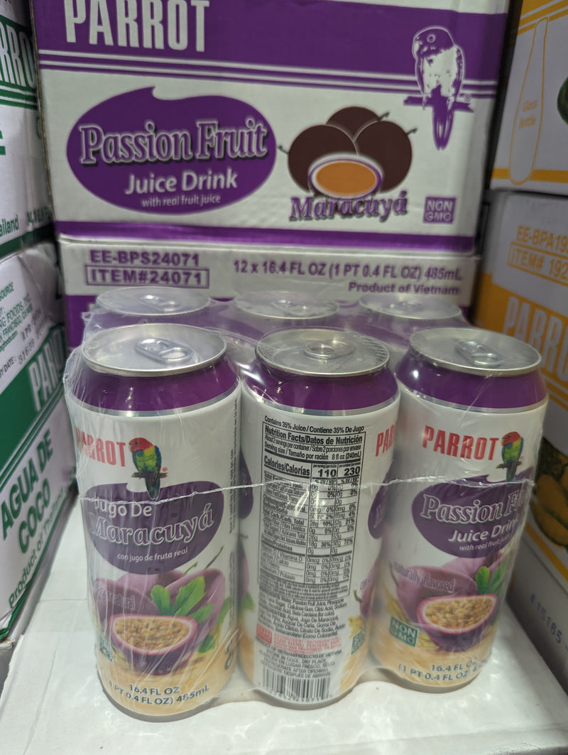 Parrot  Passion Fruit Juice 12/16 (Maracuya) (Sold by the case)