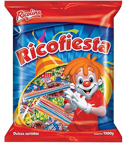 Ricolino Rico Fiesta 1/3.3 lb display (Sold by each)