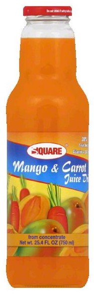 Square Jugo Zanahoria y Mango (Carrot/Mango) (Sold by case)