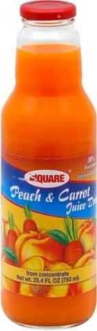 Square Jugo Zanahoria y Durazno (Carrot/Peach) (Sold by case)